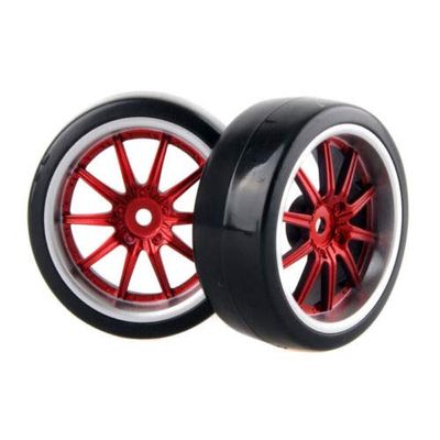 Replacement Part For 4pcs 1/10 Drift Car Tires 26x64MM Plastic Wheel Rim Hard Tyre For 94123 D3 D4 CS XIS TT01 TT02 6015 - (Color: 9087)