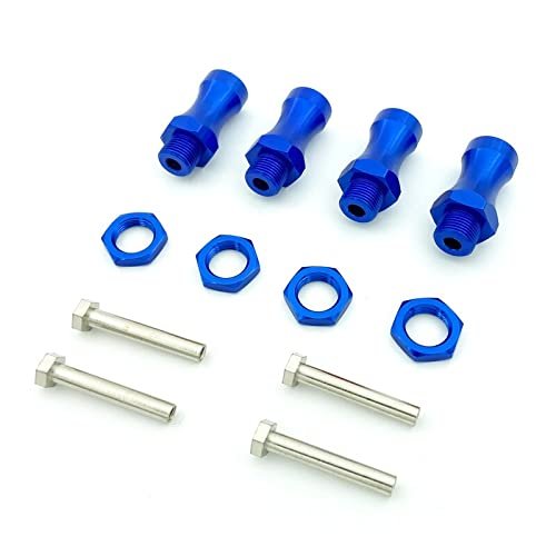 Replacement Part For 4pcs Wheel Hex 12mm Turn 17mm Lengthened Thickening 30MM Aluminum Adapter 1/10 RC Car Buggy Truck Can Use 1/8 Tires - (Color: Blue)