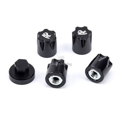 Replacement Part For 4PCS Te Control Car Wheel M4 Nut Car Accessories Nut Wheel Center Cap For SCX10 90046 D90 1/10 1/8 - (Color: 4PCSblue And 4PCSred)