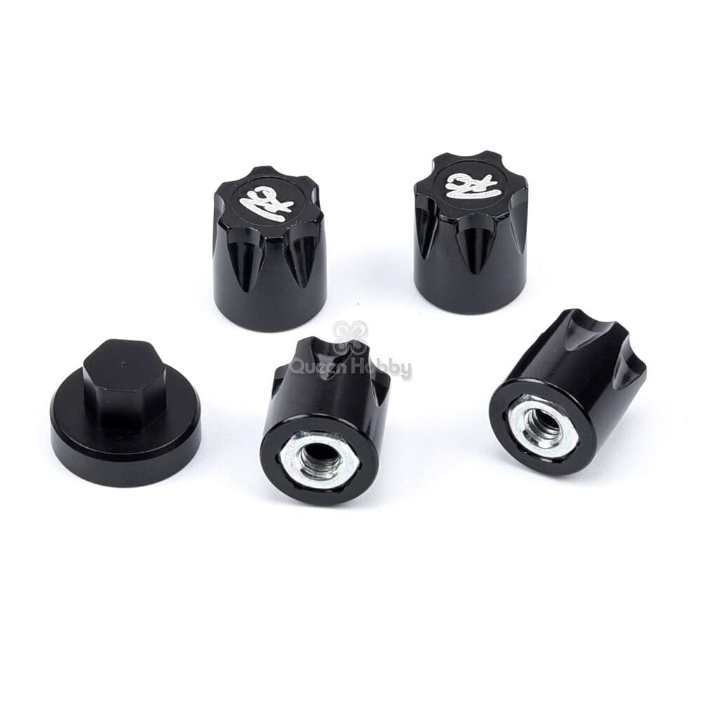 Replacement Part For 4PCS Te Control Car Wheel M4 Nut Car Accessories Nut Wheel Center Cap For SCX10 90046 D90 1/10 1/8 - (Color: 4PCSblue And 4PCSred)