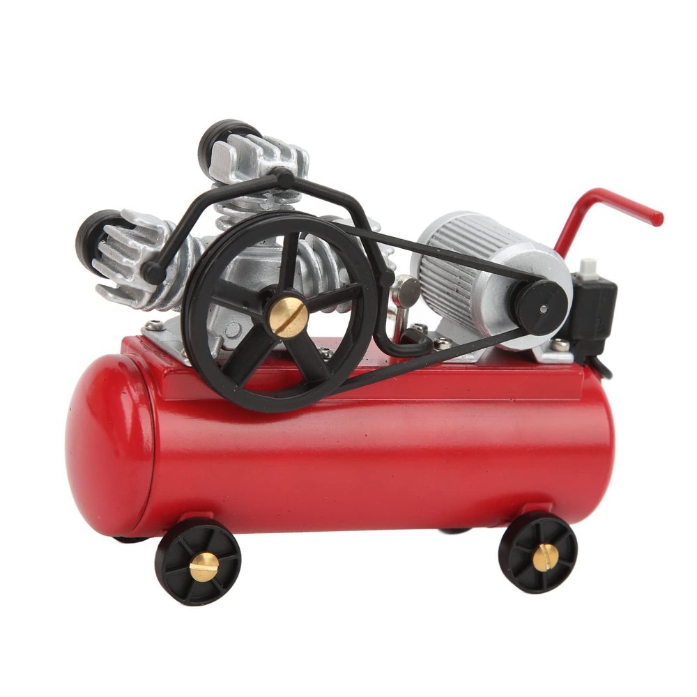 Dilwe Simulation Air Compressor, Mini Simulation Air Compressor Decoration RC Accessories for SCX10 1/10 Remote Control Crawler Car(red)