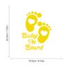Dreothy 2pcs Footprint Baby on Board Sign Reflective Stickers, High Reflective Baby Safety Warning Vinyl Stickers for Cars Window Body Bumper Stickers,6.1x7.87 inch view 4