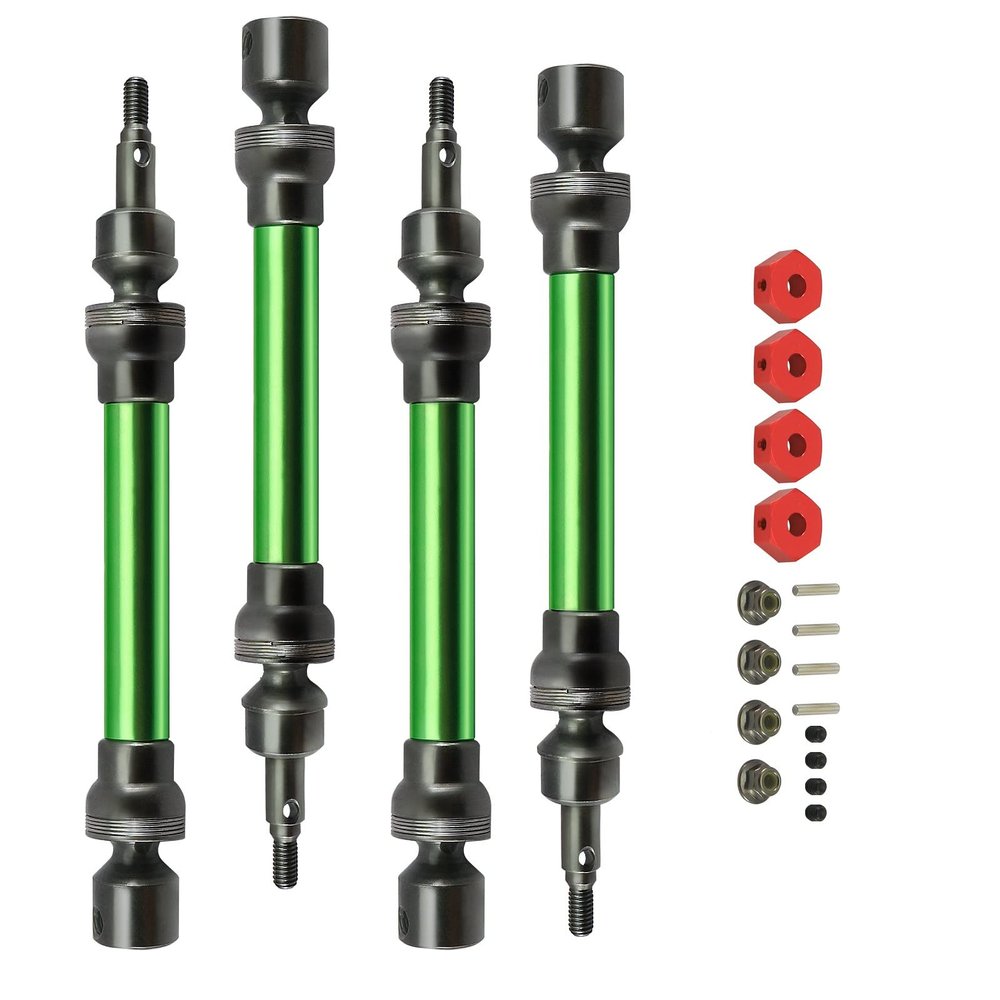 RCAWD 4X Slider Front/Rear Drive Shaft Set for 1/10 Arrma 3s Blx New Big Rock Monster Truck(Green)