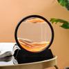 PTGMH Sand Picture Moving Sand Art Flowing Sandscape Perpetual Motion Desk Art Home Office Relaxing Decor (7 Inch) (Yellow) view 1