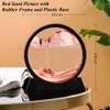 PTGMH Sand Picture Moving Sand Art Flowing Sandscape Perpetual Motion Desk Art Home Office Relaxing Decor (7 Inch) (red) view 2