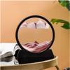 PTGMH Sand Picture Moving Sand Art Flowing Sandscape Perpetual Motion Desk Art Home Office Relaxing Decor (7 Inch) (Brown) view 1