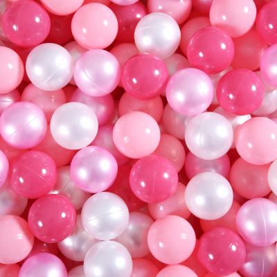 GUESVOT Ball Pit Balls BPA Free Plastic Balls for Ball Pit Crush and Smash Proof Balls 100pcs 2.2" Set for Toddlers for Play Tent Tunnel (Pink+Red+White)