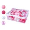 GUESVOT Ball Pit Balls BPA Free Plastic Balls for Ball Pit Crush and Smash Proof Balls 100pcs 2.2" Set for Toddlers for Play Tent Tunnel (Pink+Red+White) view 2