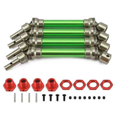 RCAWD 4X Slider Front/Rear Drive Shaft Set for Arrma Typhon 3s Blx 4WD &4WD V3 Mega 550 Buggy Off-Road Cars Upgrade Part(Green)