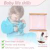 Montessori Wooden Toys for Dressing Learning Board Learning Basic Dressing Skills - Buttons, Snaps, Zippers, Belt Buckles Toys for 1 2 3 Year Old Toddlers Sensory Toy Gifts(Zipper Clothing) view 3