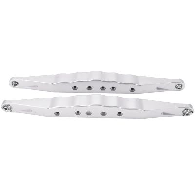 2pcs RC Rear Lower Trailing Arms Aluminum Alloy Rear Lower Trailing Arms for 1/6 RC Short Course Off Road Car(Silver)