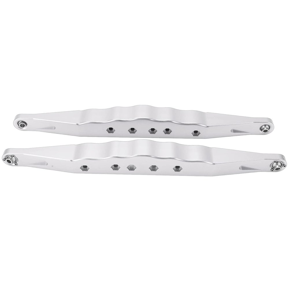 2pcs RC Rear Lower Trailing Arms Aluminum Alloy Rear Lower Trailing Arms for 1/6 RC Short Course Off Road Car(Silver)