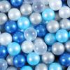 GUESVOT Ball Pit Balls Plastic Balls for Ball Pit BPA Free Plastic Ball Crush and Smash Proof Balls 100pcs 2.2" Set for Toddlers for Play Tent Tunnel (Blue+White+Transparent) view 1