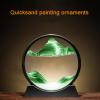 Daoyuan Moving Sand Art Picture,Flowing Sand Painting,Round Glass 3D Deep Sea Sandscape Dynamic Sand Picture Flowing Sand Frame,Quicksands Painting for Desktop Home Office Decor view 2