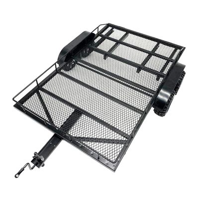 LAFEINA RC Car Metal Trailer with Four Tires Wheels for 1/10 RC Car Crawler SCX10 90046 AXI03007 TRX-4 D90