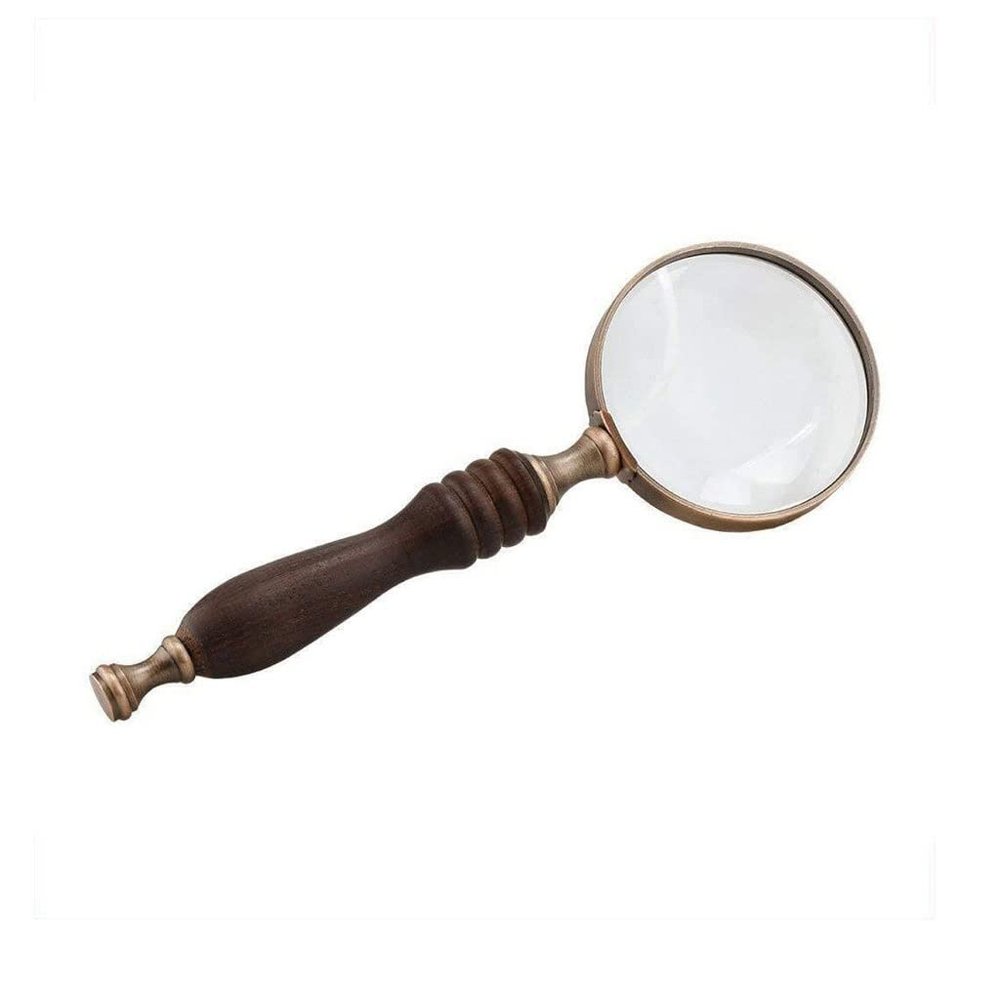 SXRUY Magnifying Glass Read Repair 10 X Times Reading Nostalgic High-end Handheld Metal Magnifier Magnifier (Color : A)