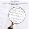 SXRUY Magnifying Glass Read Repair 10 X Times Reading Nostalgic High-end Handheld Metal Magnifier Magnifier (Color : A) view 4