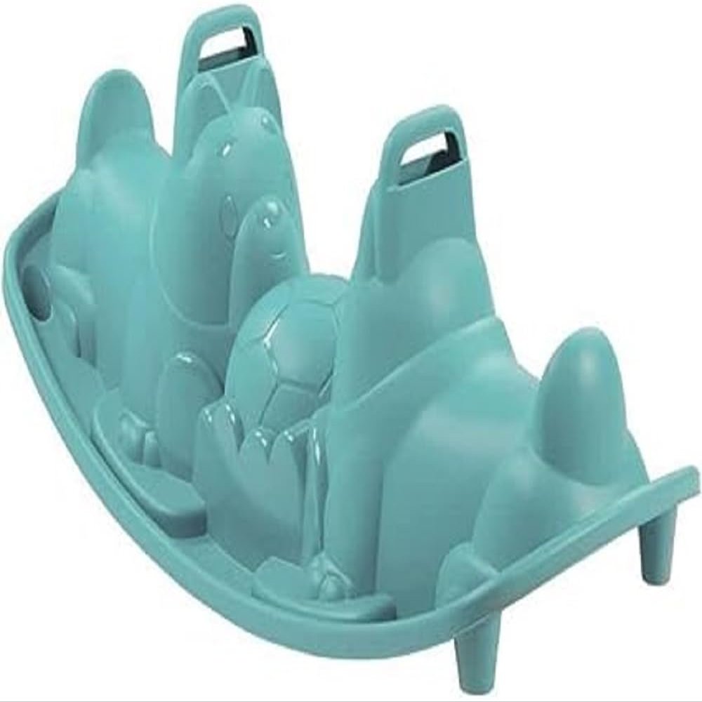 Smoby 830208 Rocker Dog, Storm Blue, 2 Seats with 2 Handles
