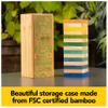 Mindful Classics, Jumbling Tower Sustainable Wooden Blocks Tumbling Toppling Bamboo Wood Party Stacking Game, for Adults and Kids Ages 8 and up view 4