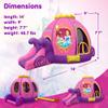Funormous Disney Princess Carriage Inflatable Pink Bounce House with Slide and Ball Pit, Indoor Outdoor Bouncy Castle with Air Blower Kids Ages 3-8 view 3