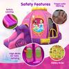 Funormous Disney Princess Carriage Inflatable Pink Bounce House with Slide and Ball Pit, Indoor Outdoor Bouncy Castle with Air Blower Kids Ages 3-8 view 4