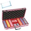 OMURA Games | 500 PC Dice Chip Poker Set in Pink Aluminum Case view 2