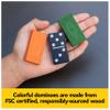 Mindful Classics, Double-Six Wood Dominoes Set Sustainable Classic Games with Wood Storage Case, for Adults and Kids Ages 8 and up view 4