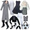 Eledoll Clothes Deluxe Fashion Pack for 12" Fashion Doll BOSS Lady Black & White Houndstooth Set view 1