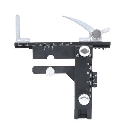 ZTBH Microscope Accessories Kit Microscope X-Y Movable Stage Metal Attachable 0-60mm Scale Ruler Biological Microscope Slide Clip Microscope Slides
