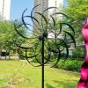 01 02 015 Garden Wind Spinner, Iron Construction Weather Resistant Metal Windmills Anti Rust Easy Assemble with Ground Stake for Patio Decoration view 2