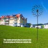 01 02 015 Garden Wind Spinner, Iron Construction Weather Resistant Metal Windmills Anti Rust Easy Assemble with Ground Stake for Patio Decoration view 4