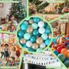 GOGOSO Ball Pit Balls for Toddler, Baby Plastic Playballs Kids Soft Pastel Pelotas Non-Toxic BPA-Free 2green+White+Gold,100 Balls view 3