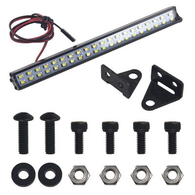 ShareGoo 5.9" Metal RC Car Roof Light Bar Double Row 40 LED Light Lamp Compatible with Traxxas Slash Rustler TRX4 Axial SCX10 Score Yeti Tamiya D90 Gen8 1/10 Scale RC Crawler Car,150mm