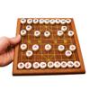 WDBB Chess Mini Chinese Chess Set Foldable Board Travel Trumpet Board Game Acrylic/Agate Chess Pieces,Party and Travel Gifts for Chess Lovers and learners (Color : Folding Board+Agate Chess Pieces) view 2