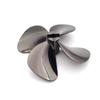 1PC RC Boat Metal Propeller 4-Blades 4mm Shaft 55mm Prop for RC Boat Fishing Bait Tug Marine Cruise ROV (1PC Left Hand) view 1