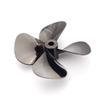 1PC RC Boat Metal Propeller 4-Blades 4mm Shaft 55mm Prop for RC Boat Fishing Bait Tug Marine Cruise ROV (1PC Left Hand) view 2