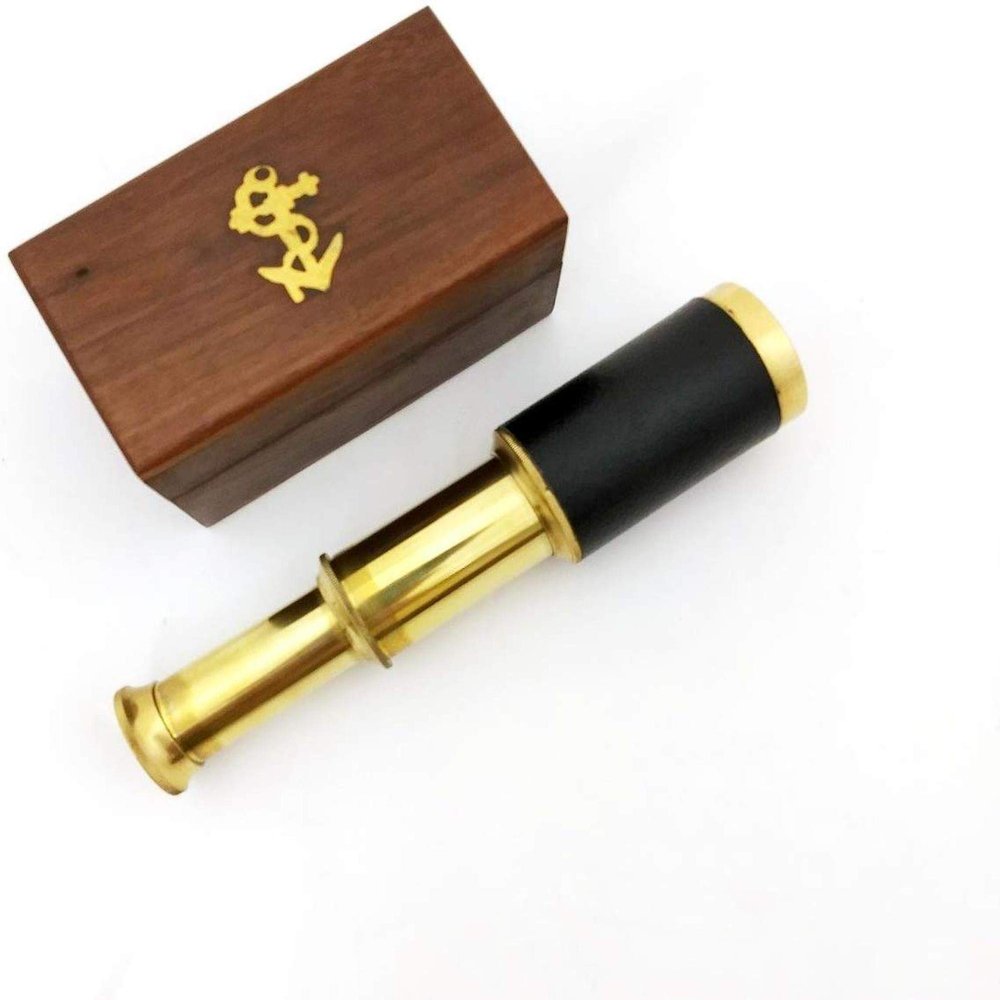 6" Marine Telescope Brass Pirate Spyglass Antique Brass Telescope Maritime Scope