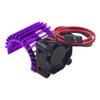 ShareGoo Aluminum 380 390 Motor Heatsink with Cooling Fan Electric Engine Heat Sink Compatible with HSP HPI Wltoys Himoto Redcat 1/16 1/18 RC Car (Purple) view 2