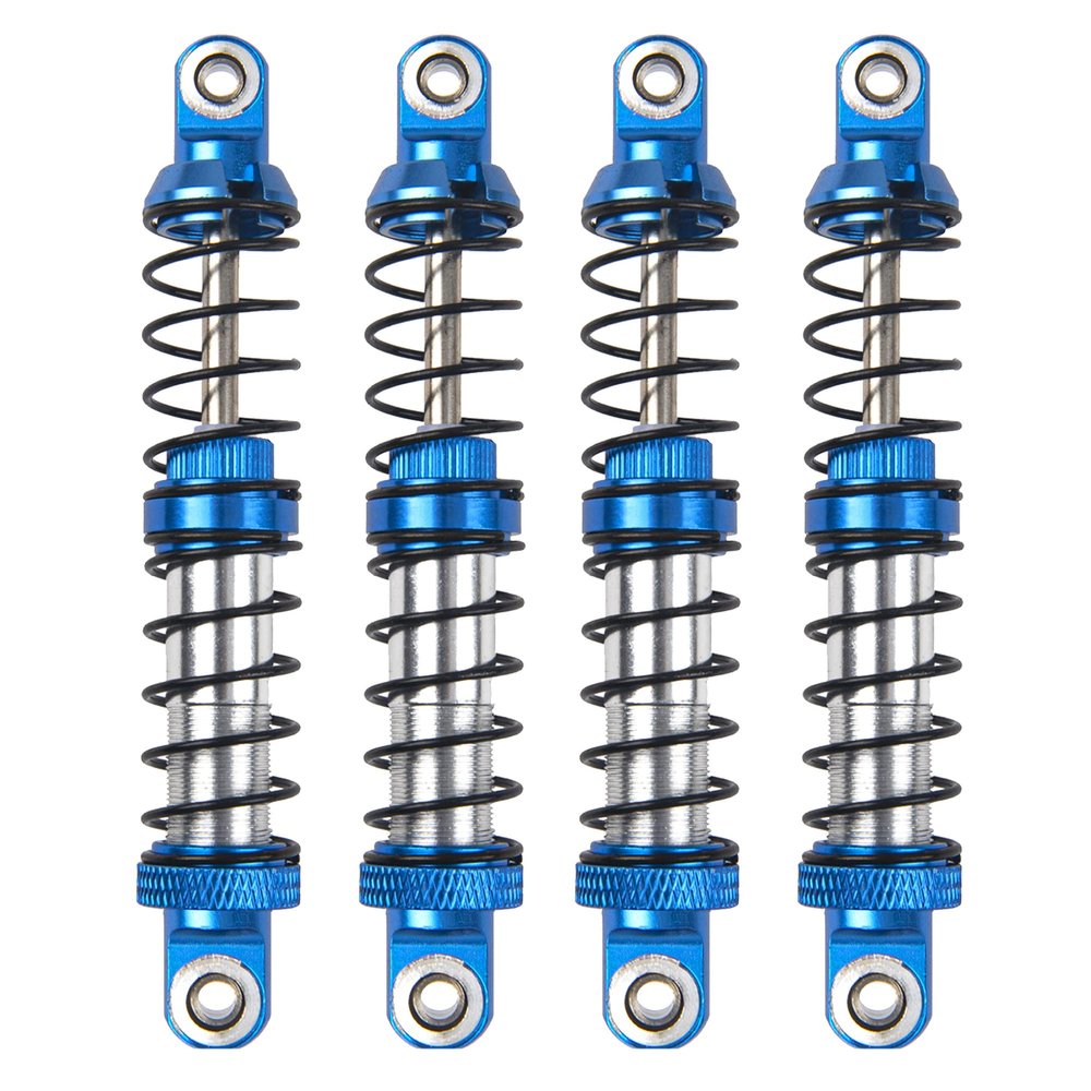 4Pcs ShareGoo Adjustable Metal Shock Absorber 70/80/90/100/110/120mm Damper Compatible with Traxxas TRX4 TRX6 G63 Axial SCX10 D90 90046 AXI03007 1/10 RC Rock Crawler (80mm Hole Distance)