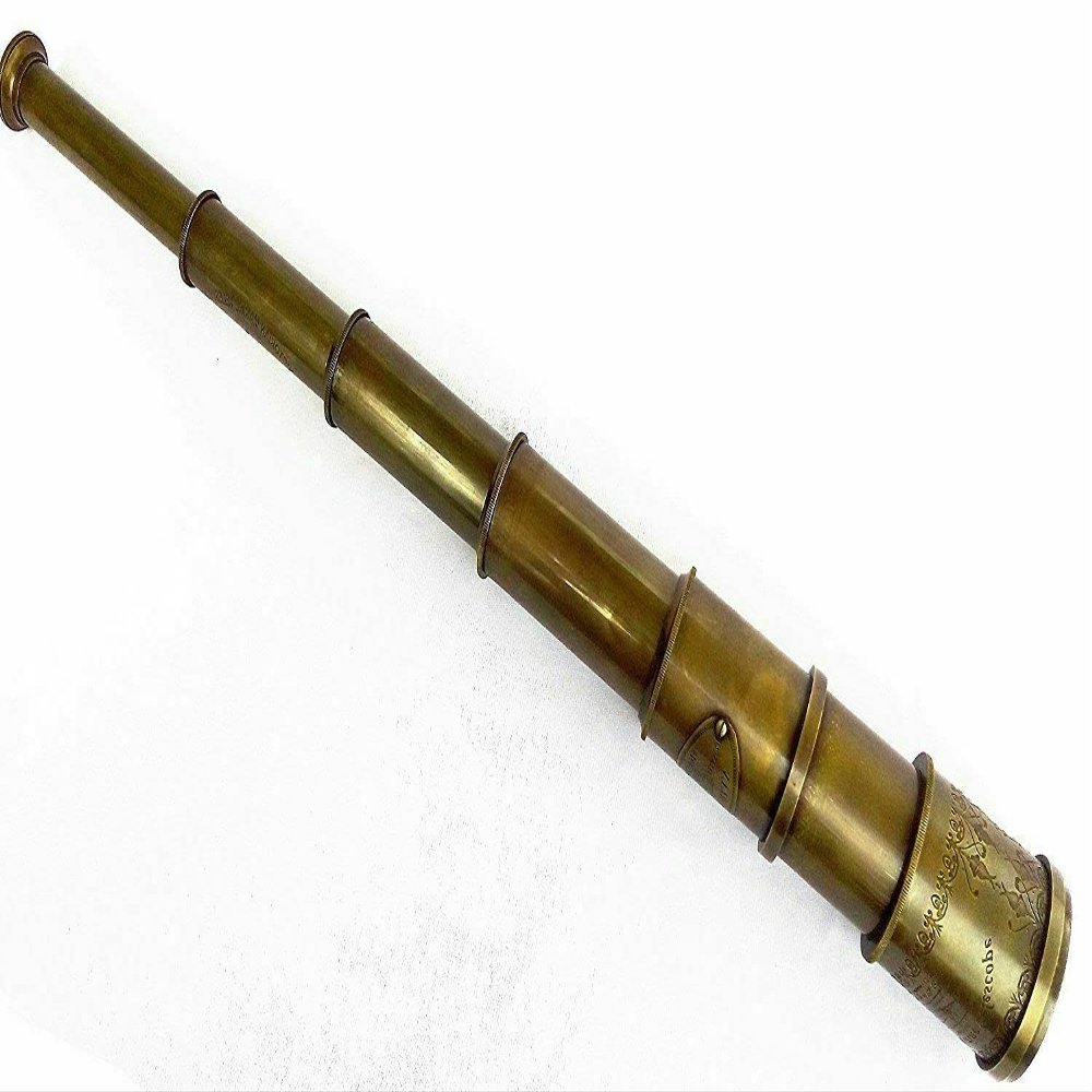 Nautical 18" Marine Telescope Brass Pirate Spyglass Antique Brass Telescope Maritime Scope
