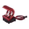 ShareGoo Aluminum 380 390 Motor Heatsink with Cooling Fan Electric Engine Heat Sink Compatible with HSP HPI Wltoys Himoto Redcat 1/16 1/18 RC Car (Red) view 3