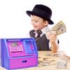 Talking ATM Savings Bank, Digital Piggy Bank, ATM Money Coins Machine for Kids Birthday Gift (Purple/Purple) view 2
