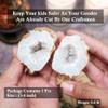 0.6 LB Geodes 1Pc Quartz Open Crack & Discover Amazing Inside Educational Gift Crystals Surprise for Kids White Geode Rainbow Small Crystals Cluster Stones Decor by Crocon view 3