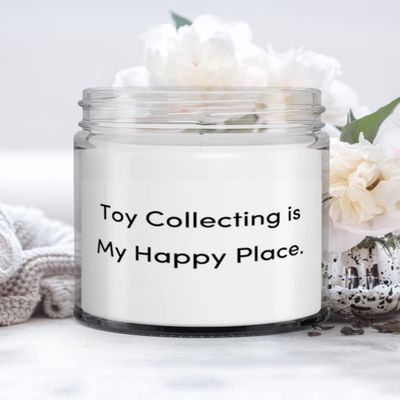 Unique Idea Toy Collecting Gifts, Toy Collecting is My Happy Place, Toy Collecting Candle From