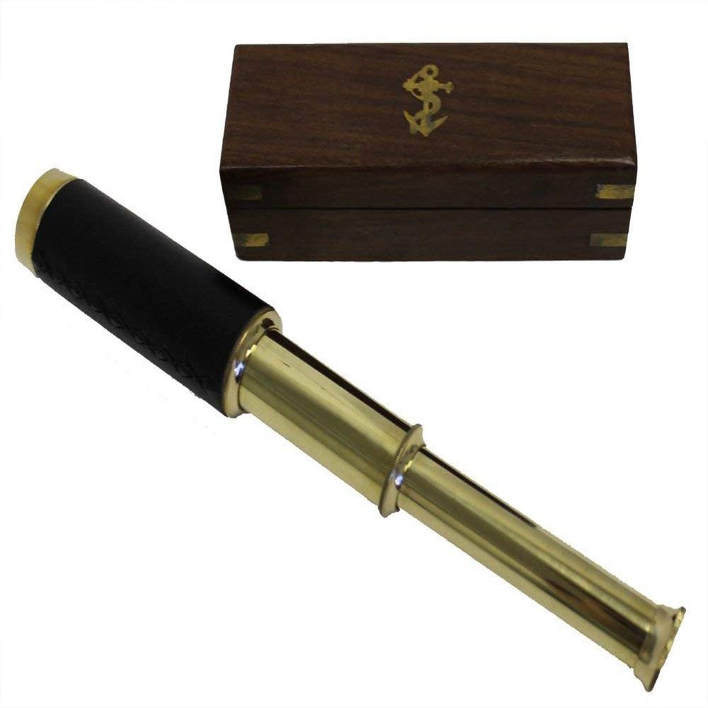 10" Marine Telescope Brass Pirate Spyglass Antique Brass Telescope Maritime Scope