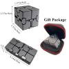 FUFUYOU Infinity Cube Fidget Toys Anxiety Stress Relief Toys for Men Aluminum Alloy Material (Gray) view 3
