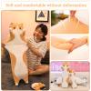 Long Cat Plush Pillow Soft Cat Hugging Pillow Stuffed Animal Pillow Cute Kitty Throw Pillow Gift for Boys Girls(90cm/35.43inch,Yellow view 4