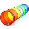 PigPigPen Kids Tunnel for Toddlers,Pop Up Play Tunnel Tent for Babies or Dogs, Indoor & Outdoor Toys for Kids Backyard Playset (Rainbow Play Tent) view 1