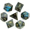 UDIXI Gemstone DND Dice Set, 7PCS Natural Stone D&D Dice with Gift Case for Role Playing Games and Other Tabletop Games (Labradorite) view 1