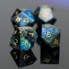 UDIXI Gemstone DND Dice Set, 7PCS Natural Stone D&D Dice with Gift Case for Role Playing Games and Other Tabletop Games (Labradorite) view 3